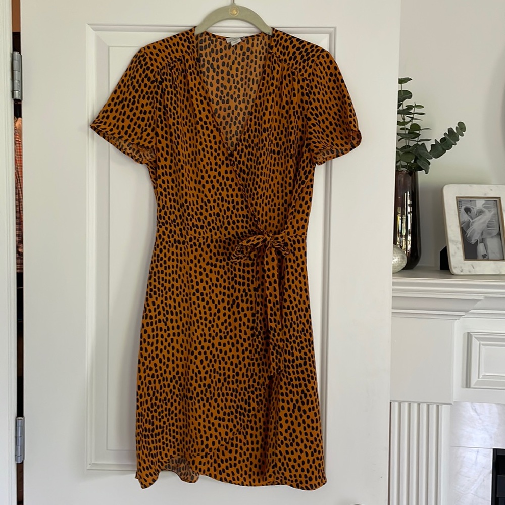 J. Crew Print Wrap Dress - Size 2